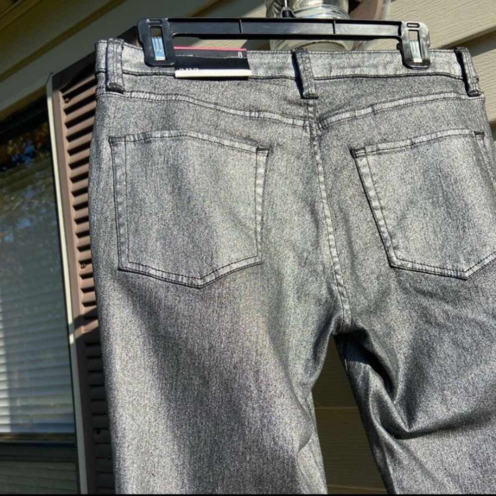 Metallic skinny jeans